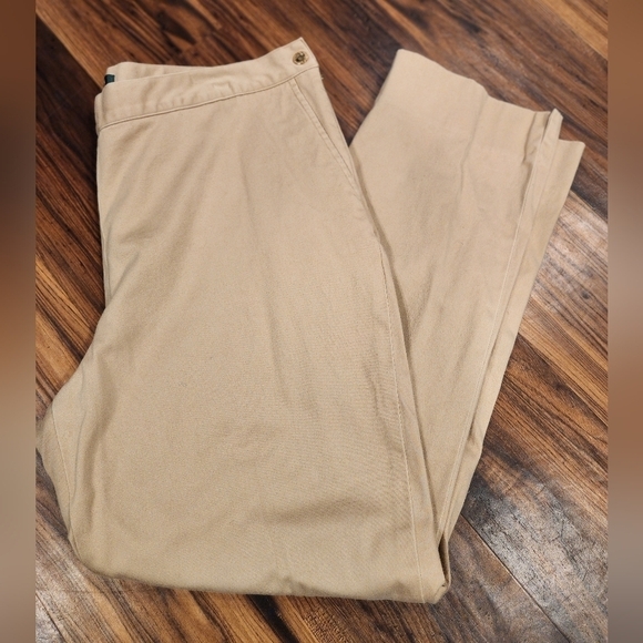 Lauren Ralph Lauren High Rise High Waisted Wide Leg Ankle Pants - Picture 3 of 12